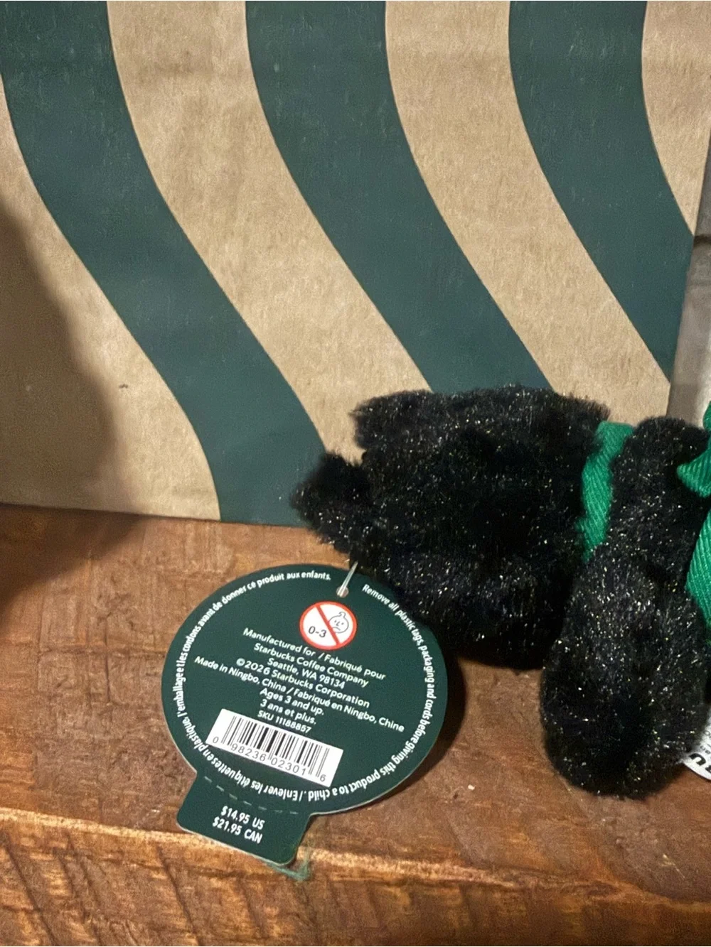 Starbucks Cat Halloween Bearista 2026 Plush Keychain Bag Clip